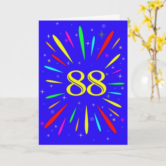 88誕生日爆発カード カード (黄色い花)