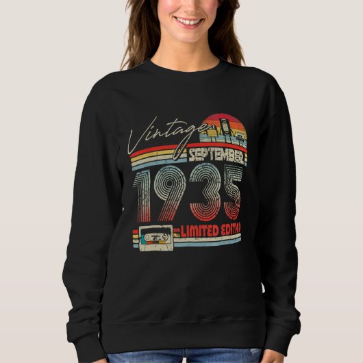 88誕生日1935年9月ヴィンテージカセット スウェットシャツ (正面)