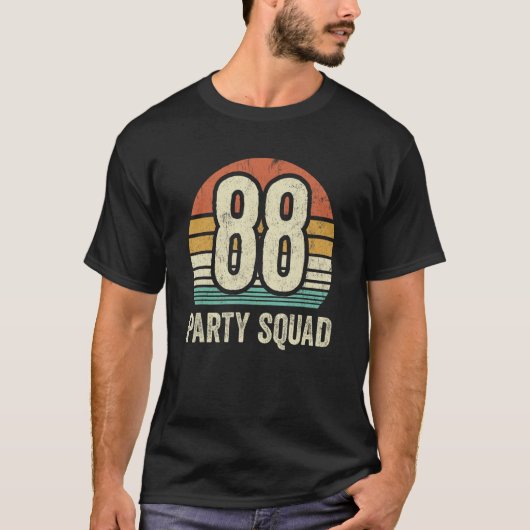 88誕生日88パーティークルー分隊88th BdayグループBi Tシャツ (正面)