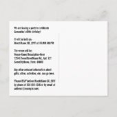 88誕生日-おもしろい花火、レインボールック"88" ポストカード (裏面)