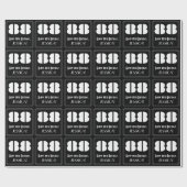 88誕生日:インスパイアアールデコ検索"88" & Name ラッピングペーパー (フラット)