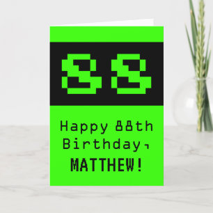 88誕生日: Nerdy / オタク系のスタイル"88"と名前 カード