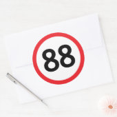 88速度制限 ラウンドシール (封筒)