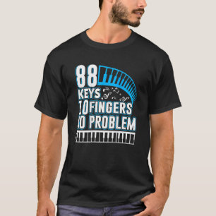 88鍵10指No Problem Backprintキーボード Tシャツ