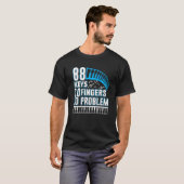 88鍵10指No Problem Backprintキーボード Tシャツ (正面フル)