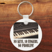 88鍵、10指、問題なし！ キーホルダー (正面)
