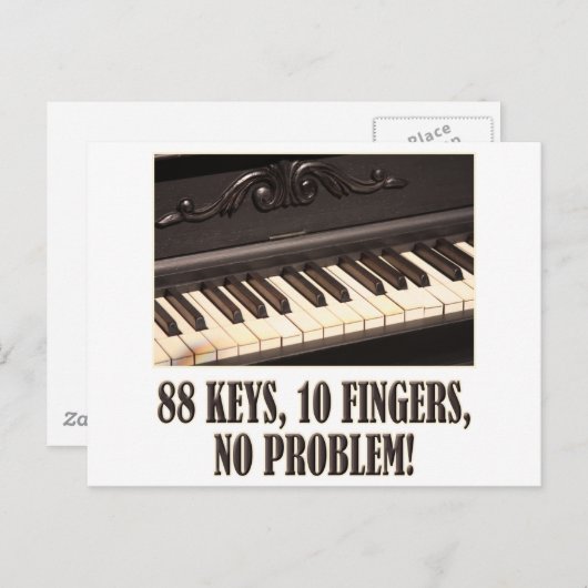 88鍵、10指、問題なし! ポストカード (正面/裏面)