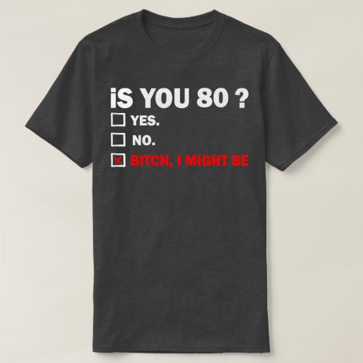 880歳誕生日80日 Tシャツ (デザイン正面)