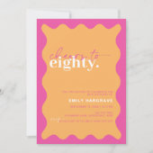 880歳鮮やかの誕生日パーティーへの応援 招待状 (正面)