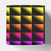 882894三角形カラフル黒ネオンディスコパターン フェイバーボックス (上部)