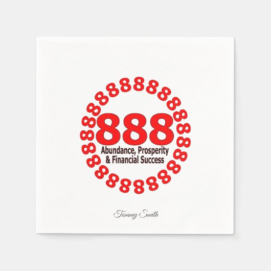888エンジェルエレガントナンバー紙ナプキンス スタンダードカクテルナプキン (正面)