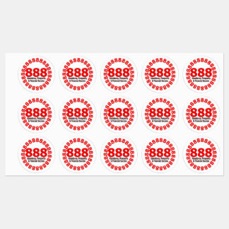 888エンジェル番号ステッカー – 繁栄と豊かさ ラベル