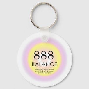 888バランスを意味するエンジェルナンバーズ数学 キーホルダー