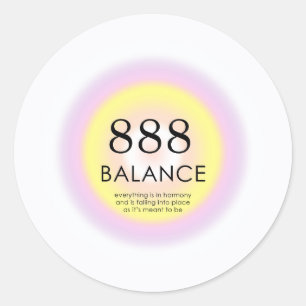 888バランスを意味するエンジェルナンバーズ数学 ラウンドシール