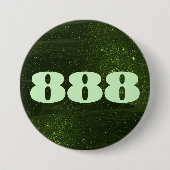 888緑のグリッター数存在度の発現 缶バッジ (正面)