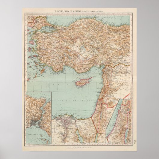 8889トルコ、シリア、パレスチナ ポスター (正面)