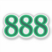 888 Angel Number Money シール (正面)