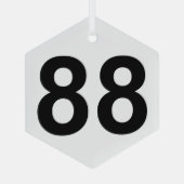 88 – ナンバー88プレート ガラスオーナメント (裏面)