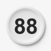 88 – ナンバー88プレート ペーパープレート (正面)