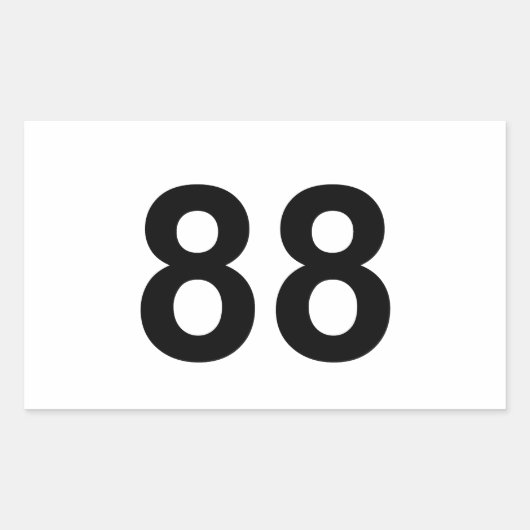 88 - 88 長方形シール (正面)