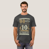 88 Keys 10 Fingers Piano Lover Players Funny Music Tシャツ (正面フル)