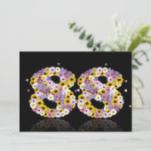 88thバースデーパーティー、花の文字 招待状 (スタンド正面)