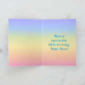 88th Birthday — Fun Cake & Candles, w/ Custom Name カード (内部)