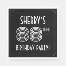 88th Birthday Party:アールデコスタイル+名前をカスタムする