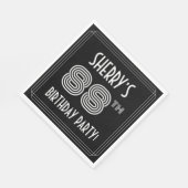 88th Birthday Party:アールデコスタイル+名前をカスタムする スタンダードランチョンナプキン (角)
