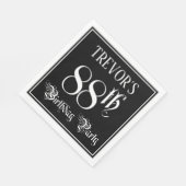 88th Birthday Party – スクリプファンシート+名前をカスタムする スタンダードランチョンナプキン (角)