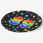 89イベント:はっきりした,おもしろい,虹カラフル89 ペーパープレート (アングル)