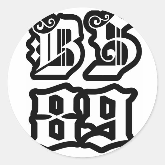 89ステッカー以来の黒い羊 ラウンドシール (正面)