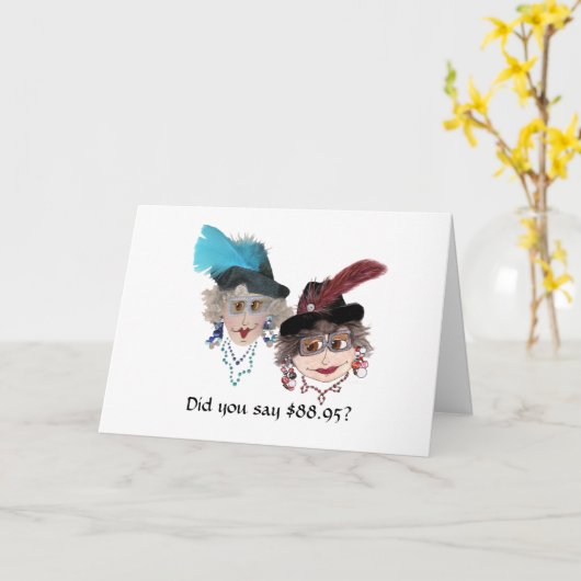 89ユーモアのある誕生日for Woman カード (黄色い花)