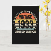 89年間最高に素敵なヴィンテージ 1933 カード (黄色い花)