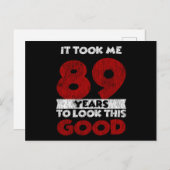89歳の日は良い89誕生日に見えた ポストカード (正面/裏面)