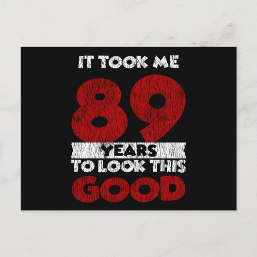 89歳の日は良い89誕生日に見えた ポストカード (正面)