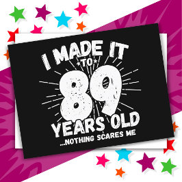 89歳の皮肉なミーム 面白い89歳の誕生日 ポストカード