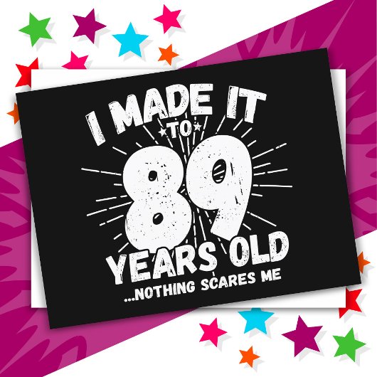 89歳の皮肉なミーム 面白い89歳の誕生日 ポストカード