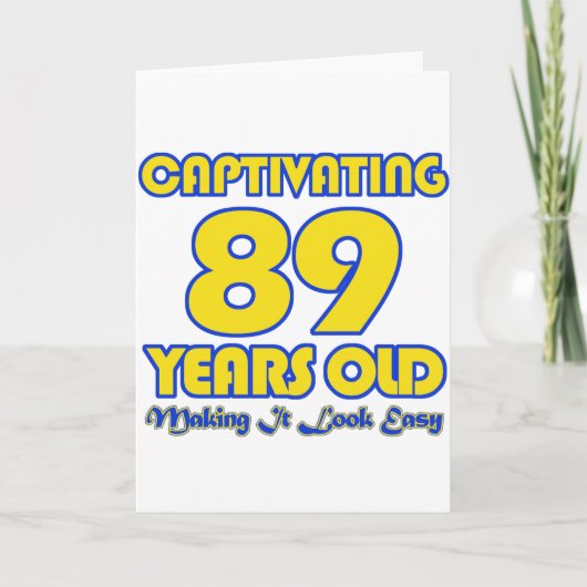89歳の誕生日のデザイン カード (正面)
