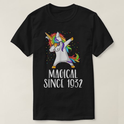 89歳の誕生日、ユニコーンダブ、1932年T-S以来の魔法 Tシャツ (デザイン正面)