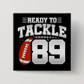 89歳タックルサッカーパーティー89誕生日 缶バッジ (正面)