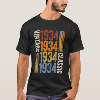 89歳ヴィンテージ1934 89th誕生日装飾 tシャツ