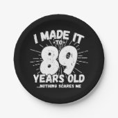 89歳皮肉ミームおもしろい89誕生日 ペーパープレート (正面)