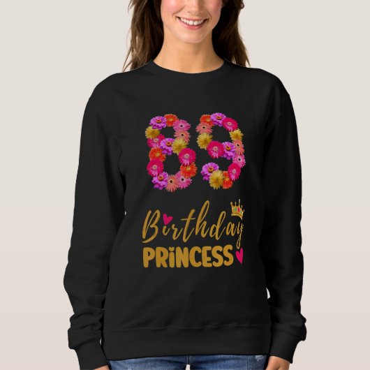 89歳誕生日プリンセスフラワーザMy 89B スウェットシャツ (正面)