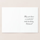 89番目の誕生日:、エレガントスクリプ華美ト;名前をカスタムする 箔カード (内部)