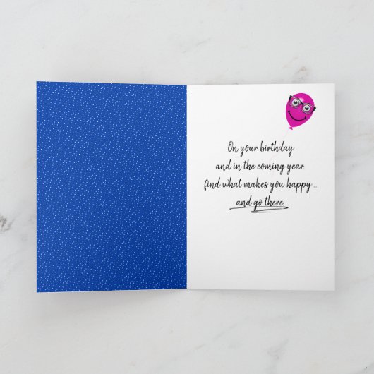 89誕生日猫(風船) カード (内部)