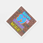 89誕生日~おもしろい、アーバングラフィティインスパイアルック スタンダードランチョンナプキン (角)