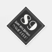 89誕生日~アールデコインスパイア見る89名 スタンダードランチョンナプキン (角)