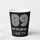 89誕生日—インスパイアアールデコ検索「89」 +名前 紙コップ (正面)