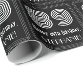 89誕生日:インスパイアアールデコ「89」の名前 ラッピングペーパー (ロールコーナー)